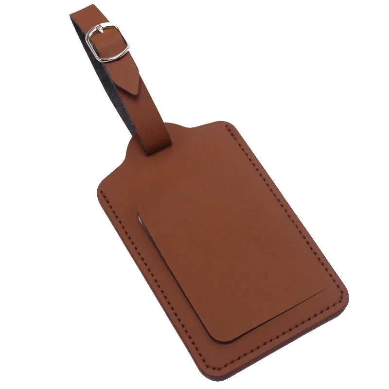 eTya Leather Luggage Tag — Durable Suitcase ID Holder for Travel