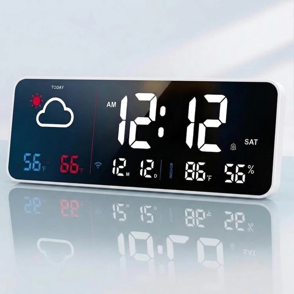Niditon Smart Weather Clock — Digital Temperature & Humidity Display