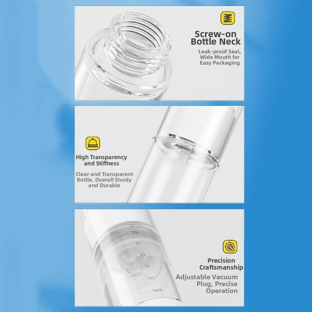 Transparent Travel Refillable Bottle Set — Leak Proof Portable Containers