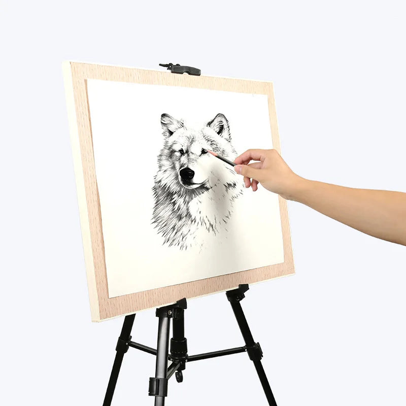 Tegcame Portable Metal Sketch Easel — Adjustable Folding Stand for Artists