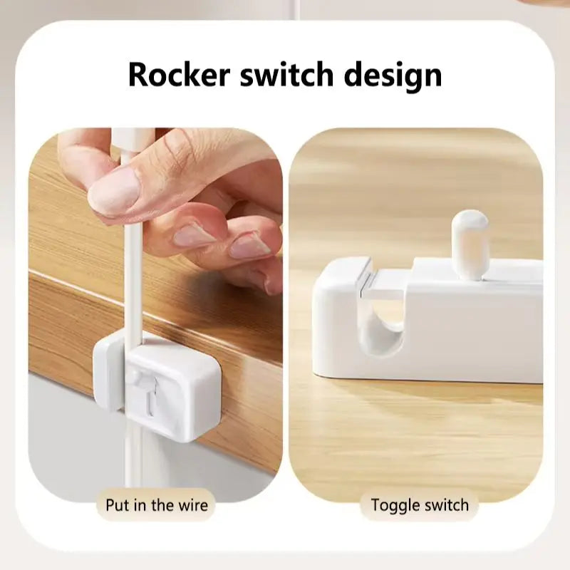Edge-Mounted Cable Management Clips — No-Drill Cord Organizer for Desks