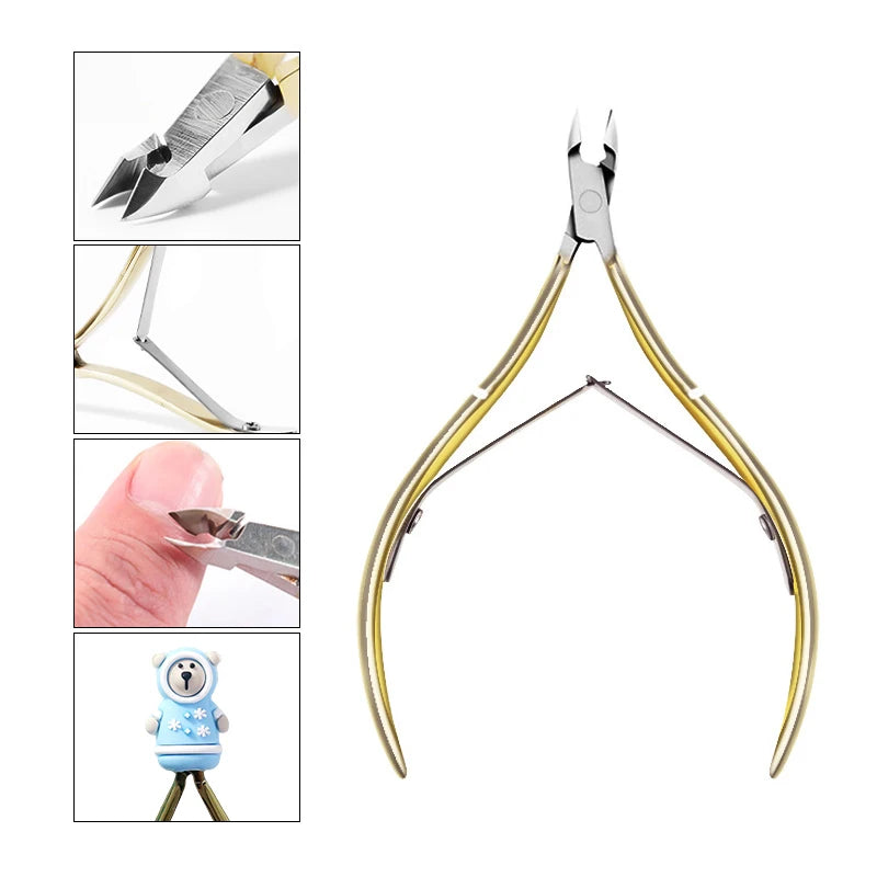 Stainless Steel Cuticle Nipper — Professional Manicure & Pedicure Tool