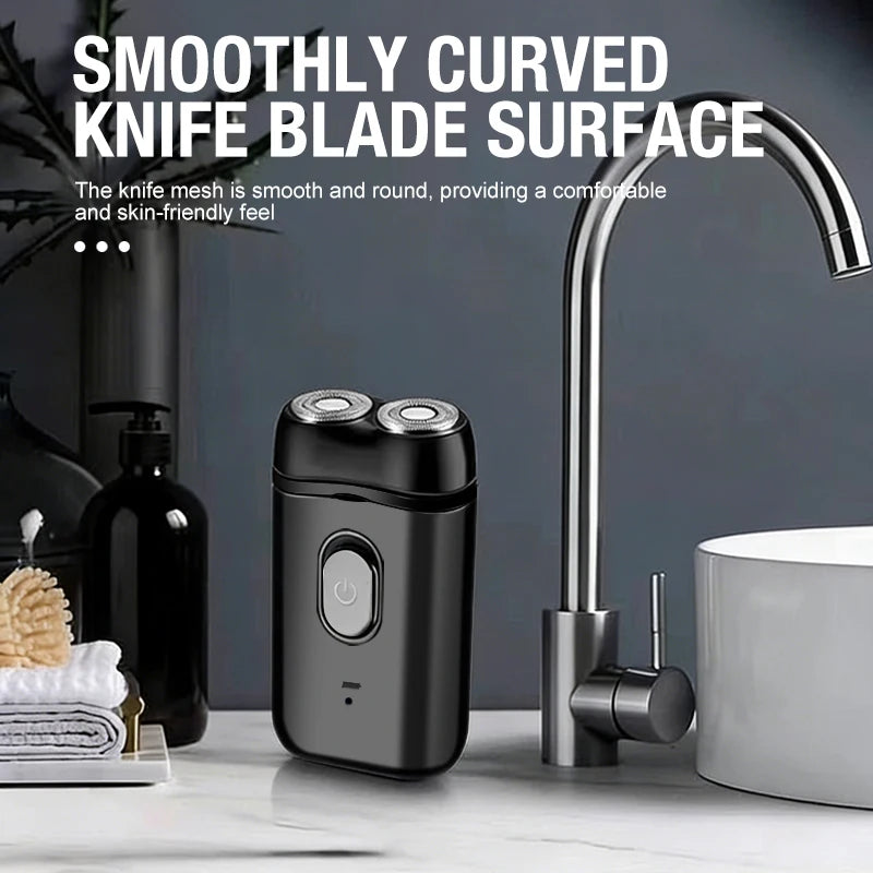 BESITO Men's Electric Portable Shaver — Double Headed 3D Rechargeable Razor