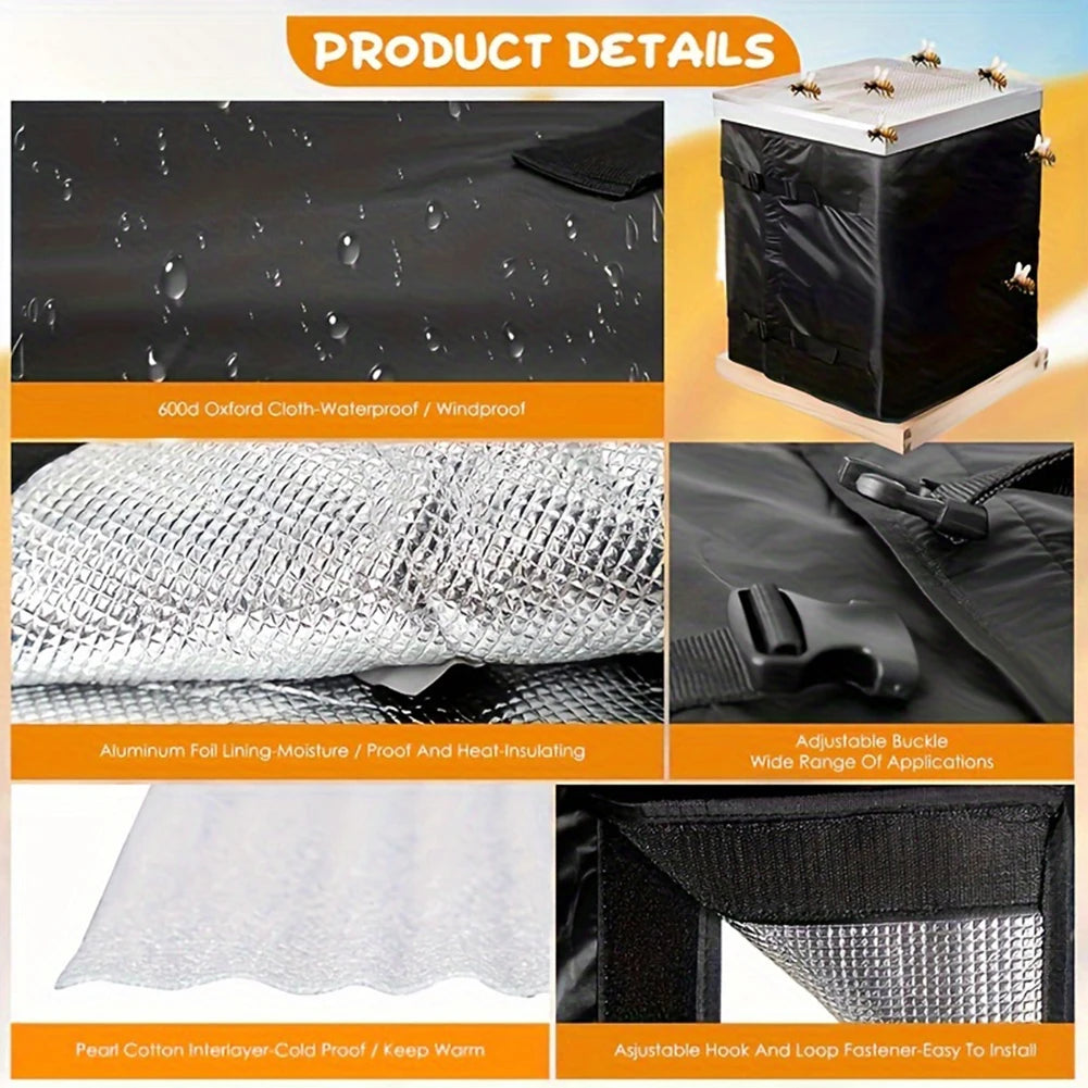600D Oxford Beehive Wrap — Insulated Winter Protection Cover
