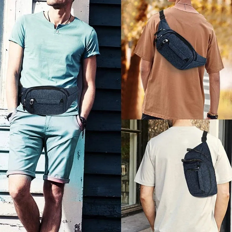 Waterproof Waist Fanny Pack — Adjustable Sport Belt for Outdoor Travel