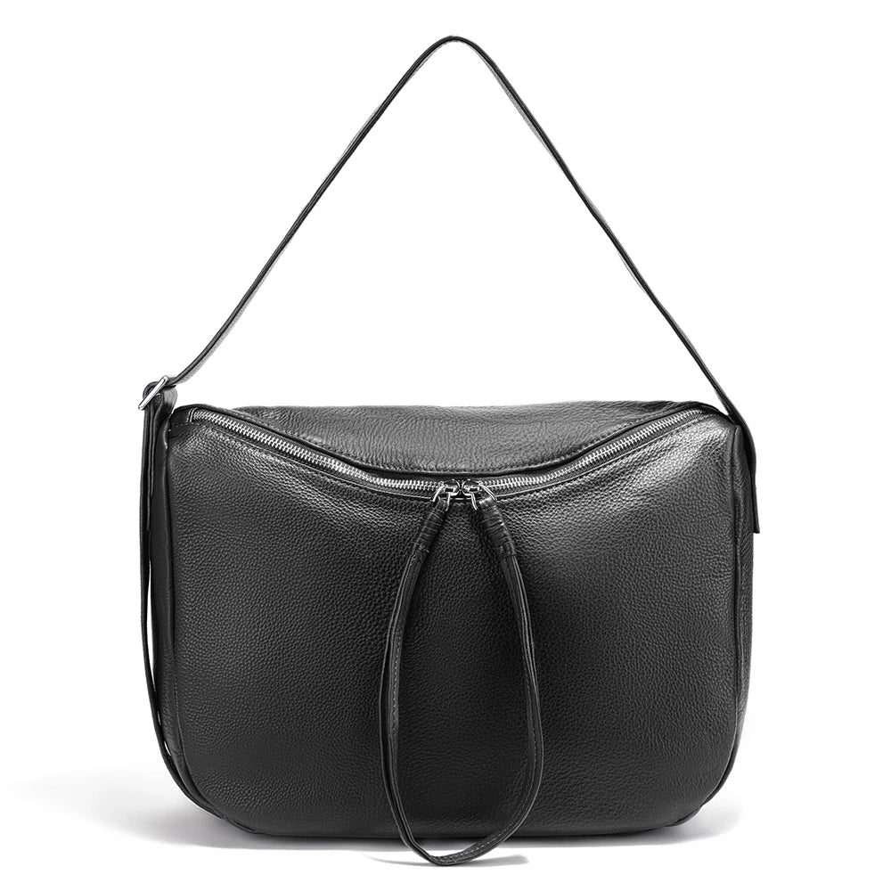 ZENCY Soft Leather Hobo Bag — Large Capacity Shoulder Bag for Work & Travel