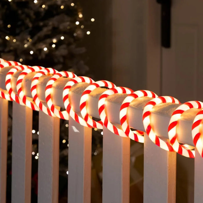Joyfy LED Candy Cane Rope Lights — 40FT Waterproof Outdoor Holiday Decor