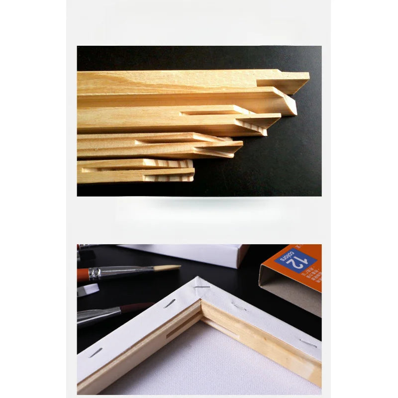 Stretched Cotton Canvas Frame — Professional Surface for Oil and Acrylic Painting