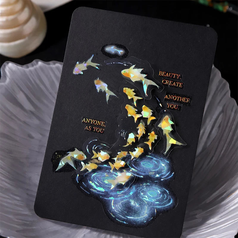 Fish and Butterfly Music Note Stickers — 10 Sheet Set for Scrapbooking