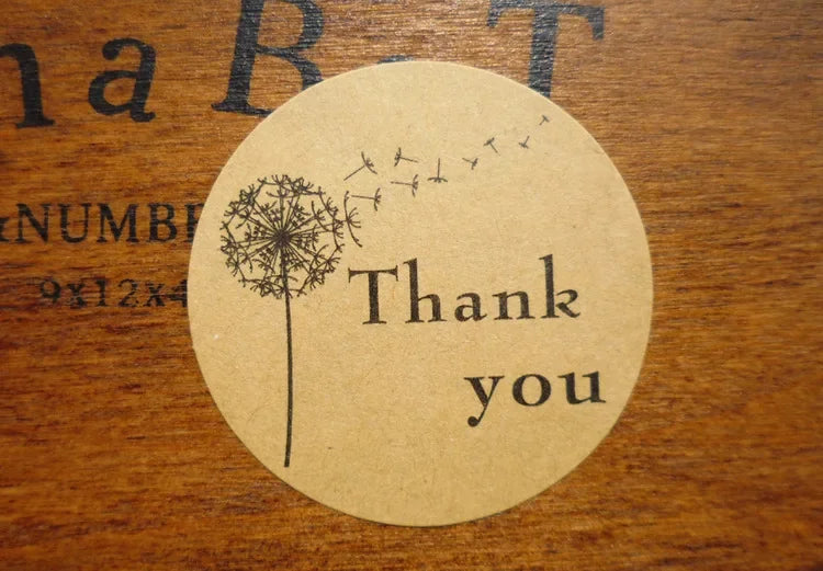 Kraft Paper Seal Stickers — Self-Adhesive Round Labels for DIY Crafts