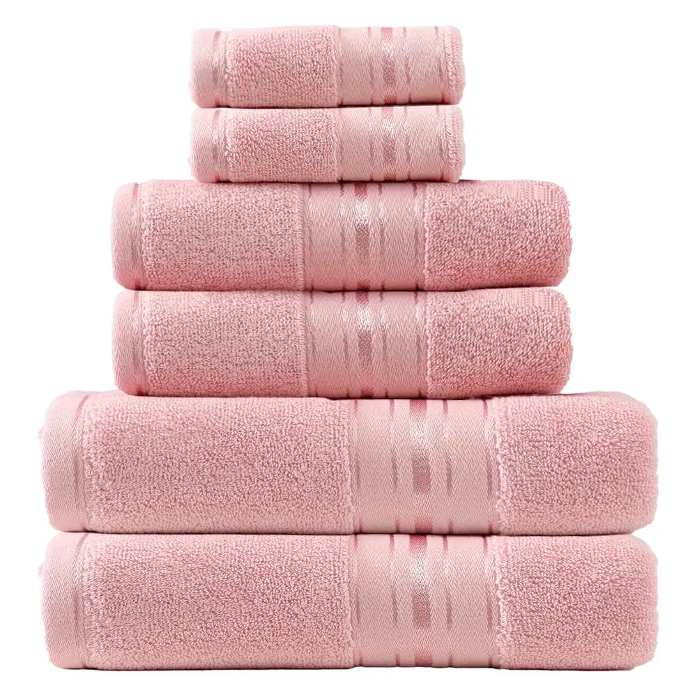 Luxury 6-Piece Cotton Towel Set — Super Absorbent Bathroom Collection