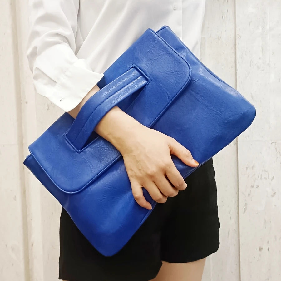 NIGEDU Women's PU Leather Crossbody Bag — Versatile Laptop Pouch & Clutch