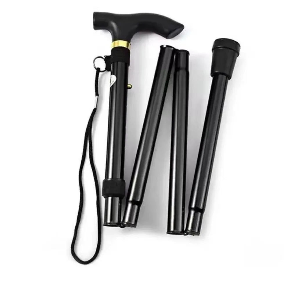 Foldable Aluminum Hiking Stick — Lightweight Telescopic Walking Pole