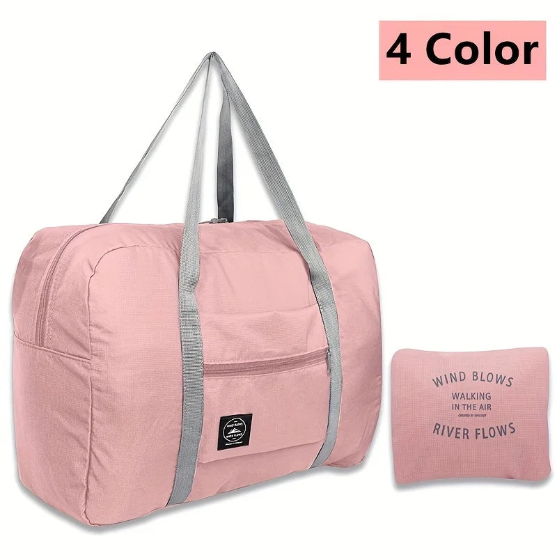 Foldable Travel Duffel Bag — Lightweight 25L Weekender with Trolley Sleeve