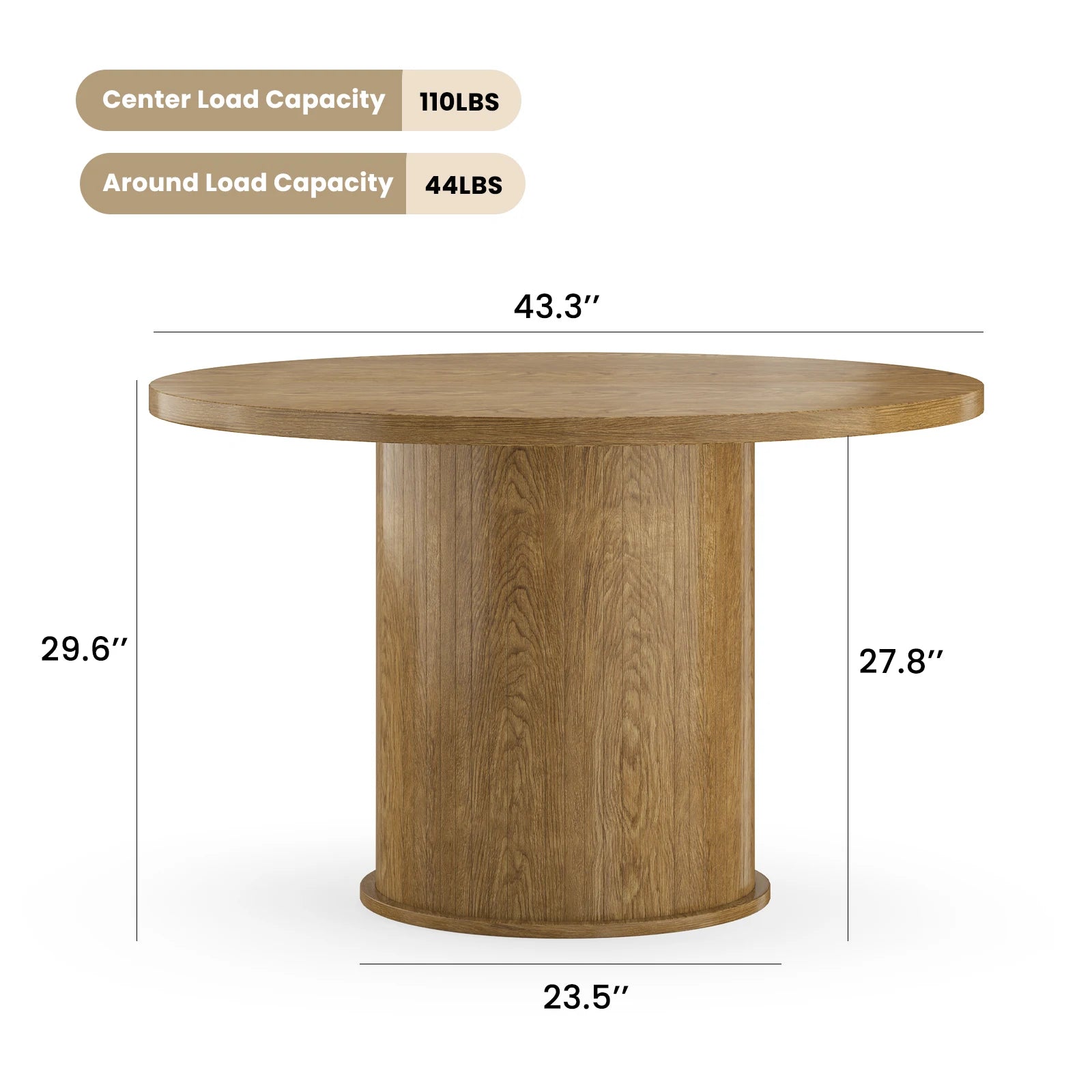 FARINI Round Dining Table — Modern Space-Saving Design for Small Kitchens