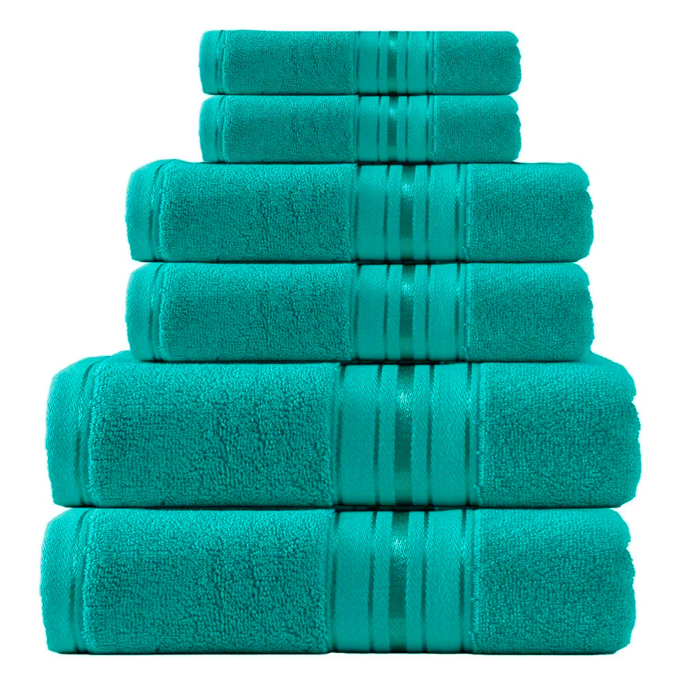 Luxury 6-Piece Cotton Towel Set — Super Absorbent Bathroom Collection