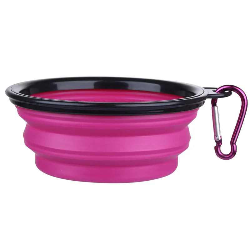 Portable Silicone Pet Feeder — Collapsible 2-in-1 Water and Food Dispenser