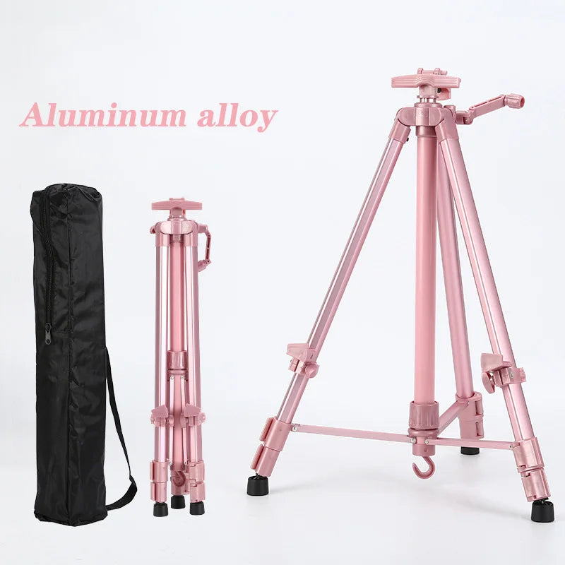 Tegcame Portable Metal Sketch Easel — Adjustable Folding Stand for Artists