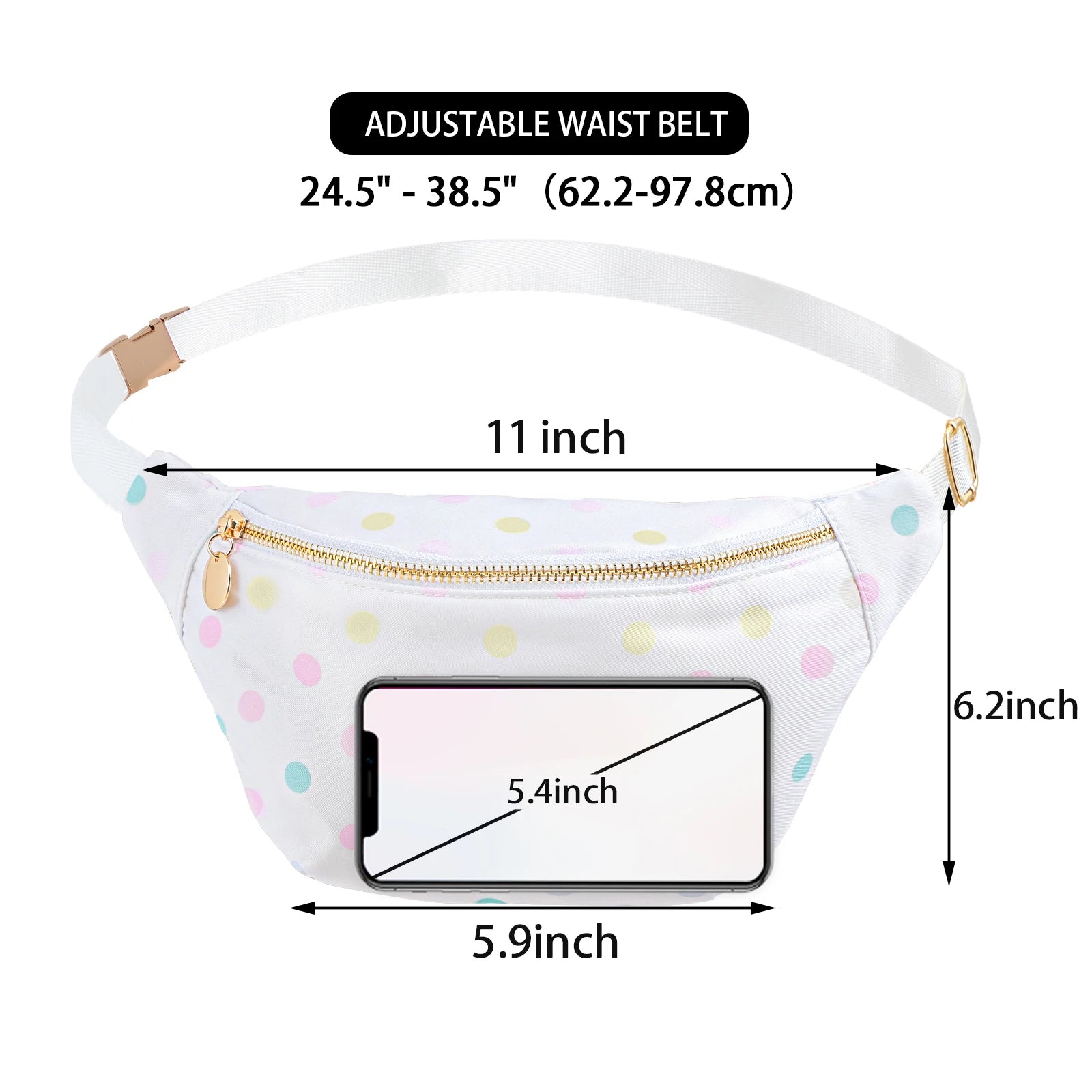 DANCURKEY Nylon Fanny Pack — Lightweight Waist Bag for Women