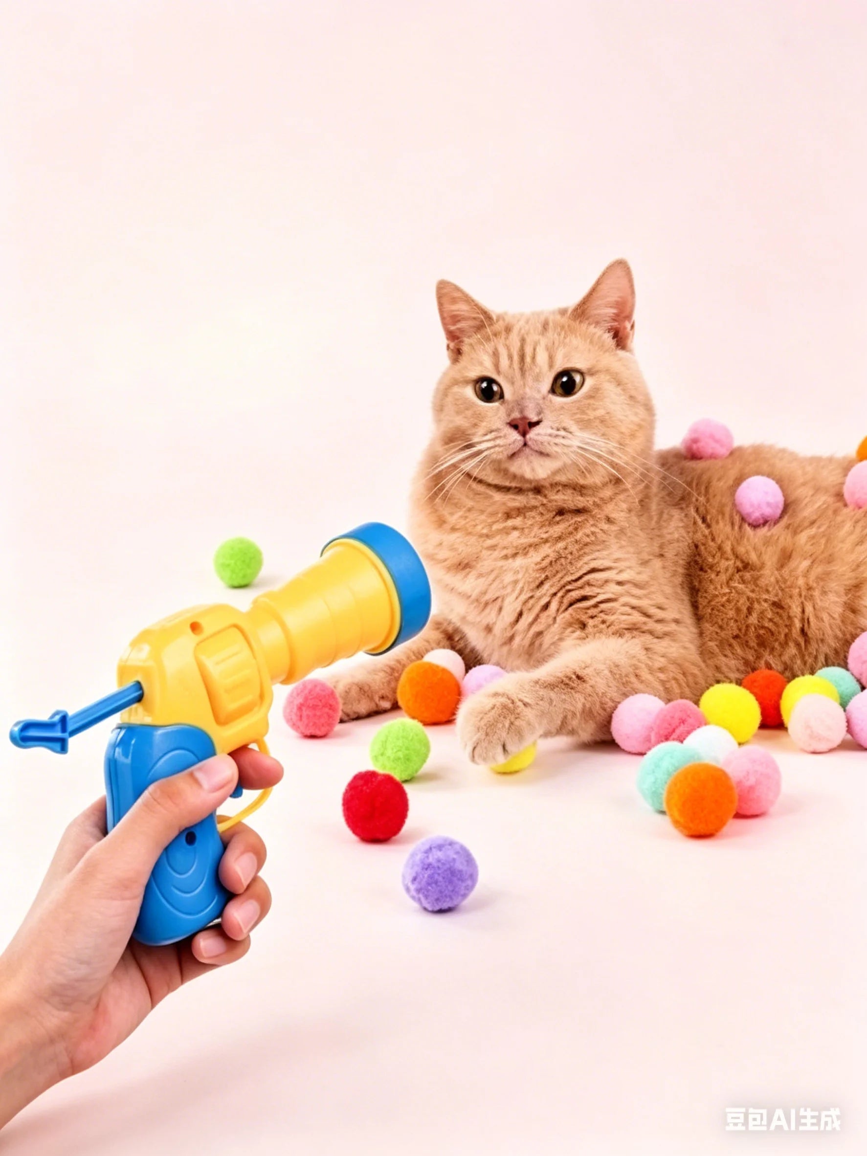 Interactive Cat Toy Playset — 21-Piece Set with Transmitter and Plush Balls