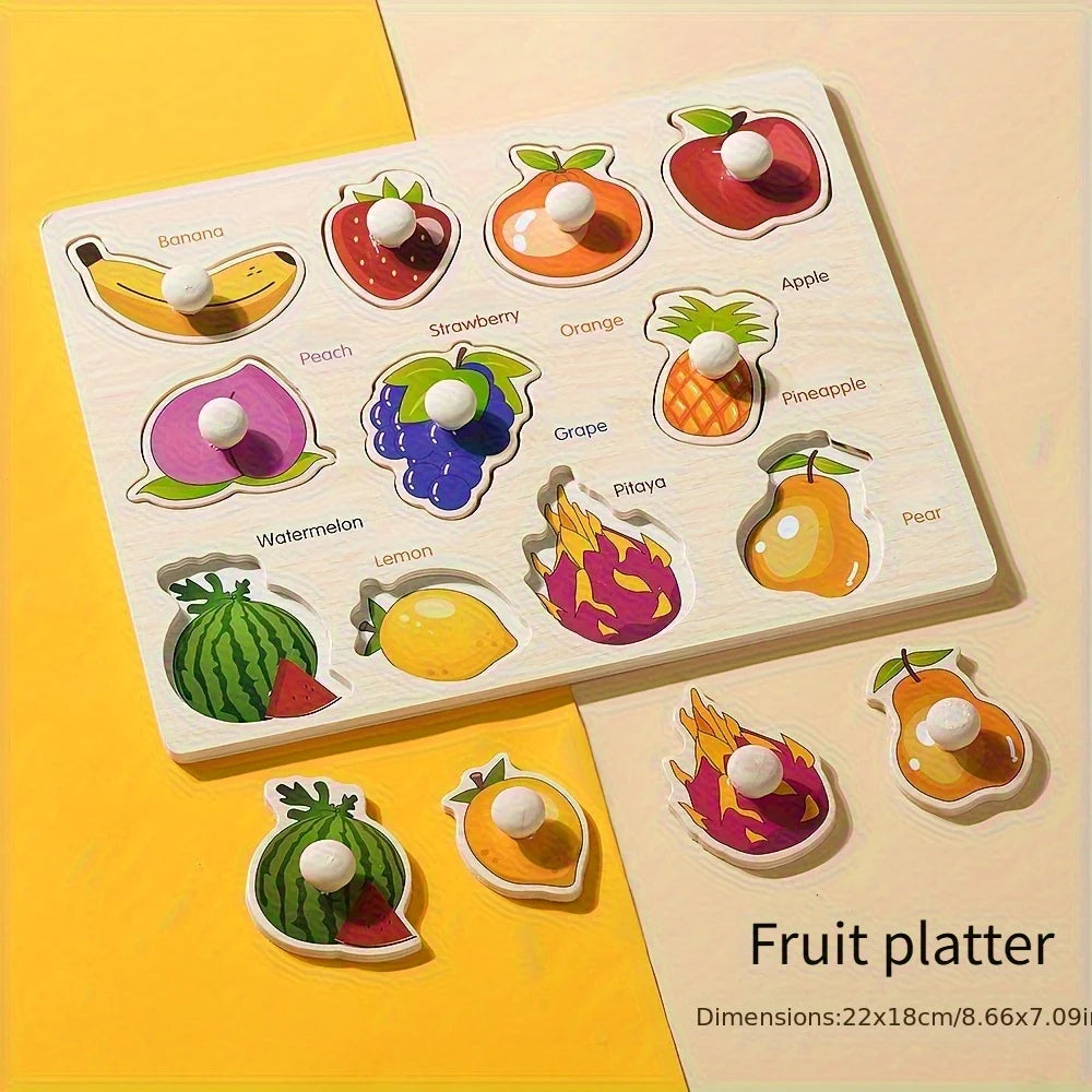 Wooden Geometry Shape Matching Board — Early Education Montessori Puzzle