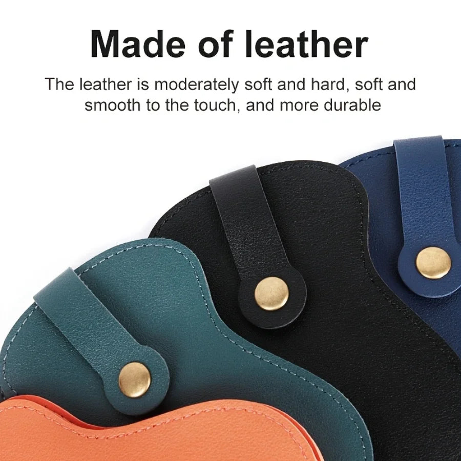Guitar Shape Pick Storage Bag — Leather Pouch for 18 Picks