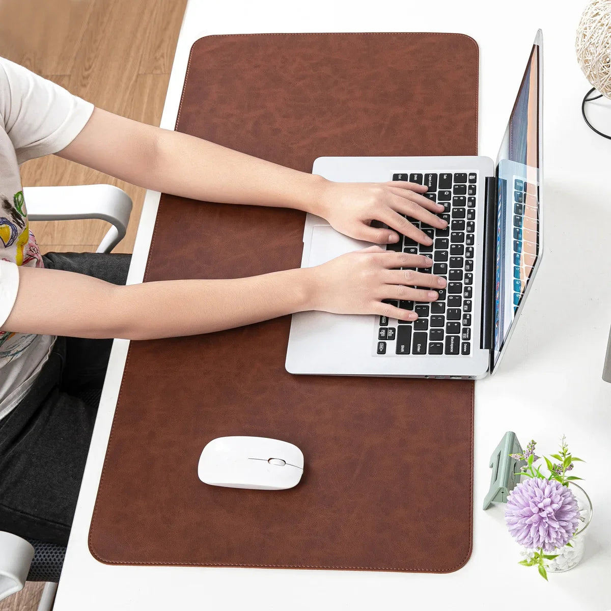 xummen Waterproof PU Leather Desk Pad — Large Non-Slip Computer Mat