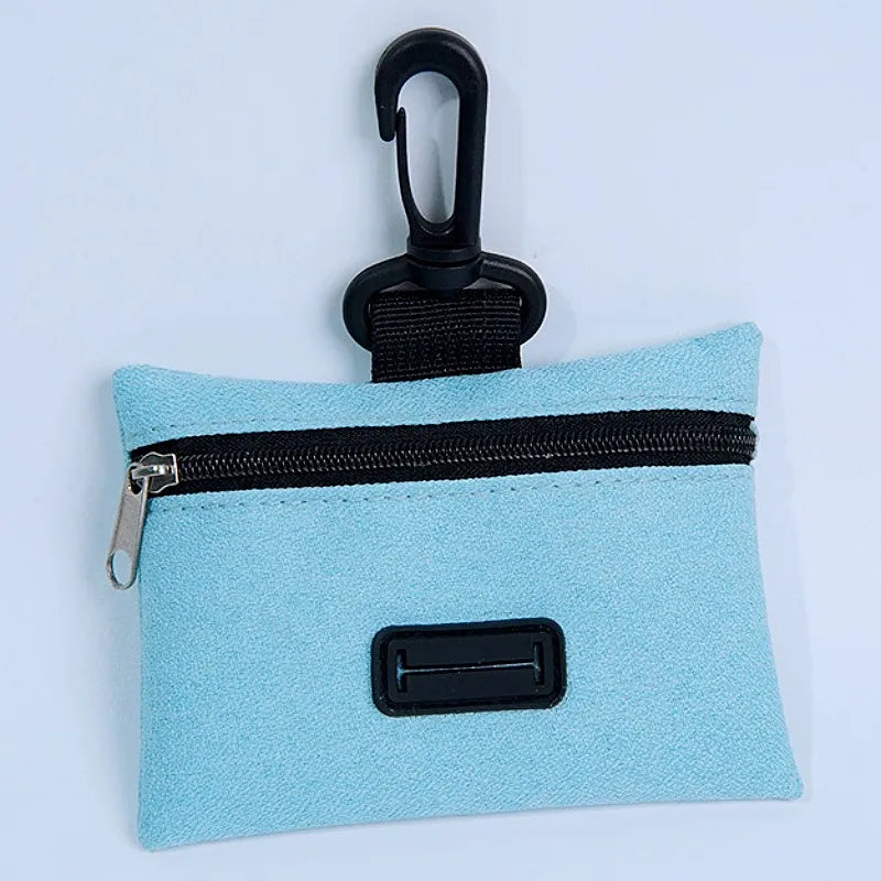 Portable Dog Poop Bag Dispenser — Hanging Oxford Cloth Holder for Walks