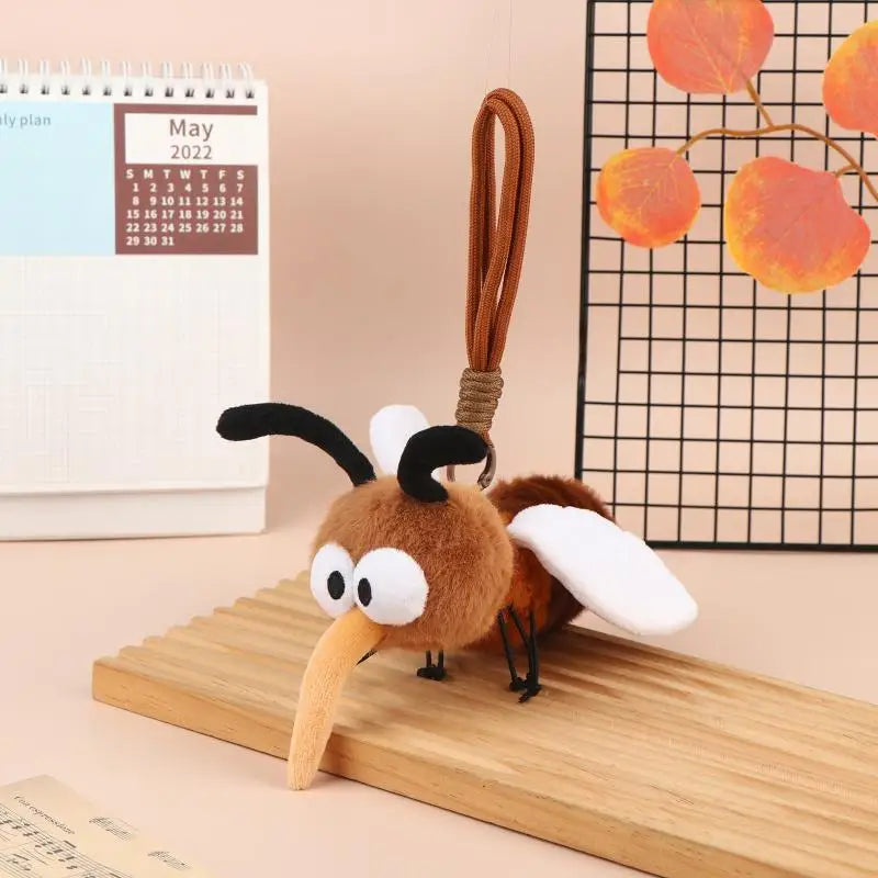 JCTTTY Mosquito Plush Pendant — Quirky Bag Charm & Stress Relief Toy