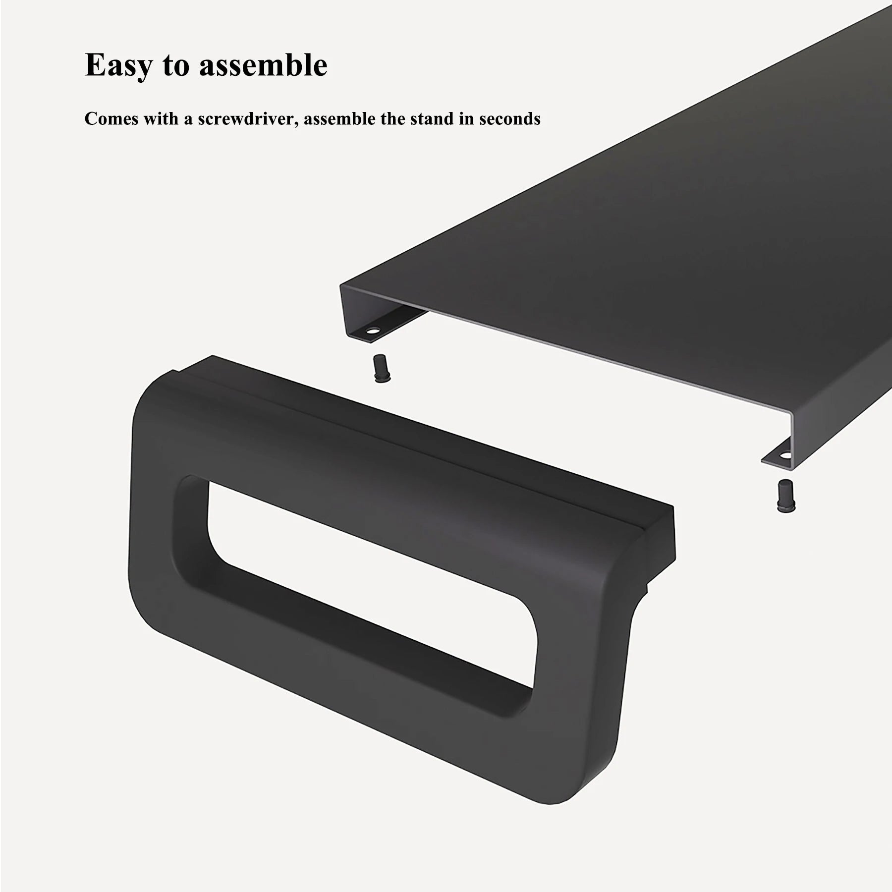 Aluminum Monitor Stand Riser — Ergonomic Desk Support for Laptops and Printers