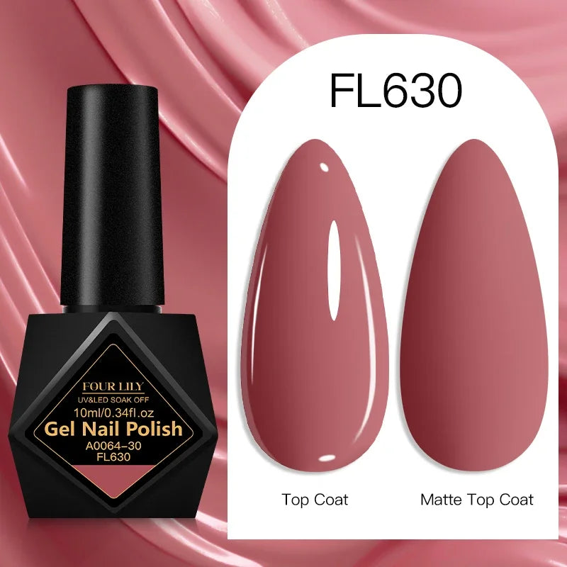 Four Lily Gel Nail Polish — Long Lasting Semi-Permanent Manicure Set
