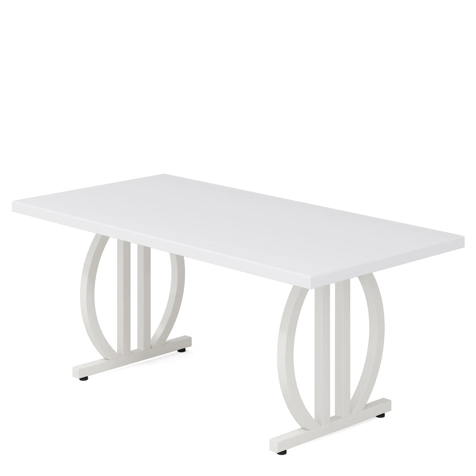Tribesigns Modern Industrial Dining Table — 63-Inch Large Metal & Wood Table