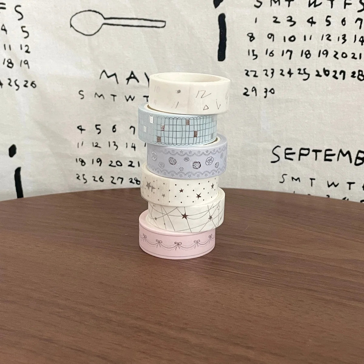 Holographic Silver Washi Tape Set — Decorative Masking Tape for Scrapbooking