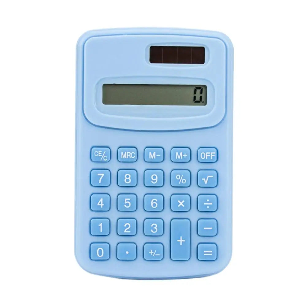 Portable Mini Solar Calculator — 8-Digit LCD Electronic Device for School & Office