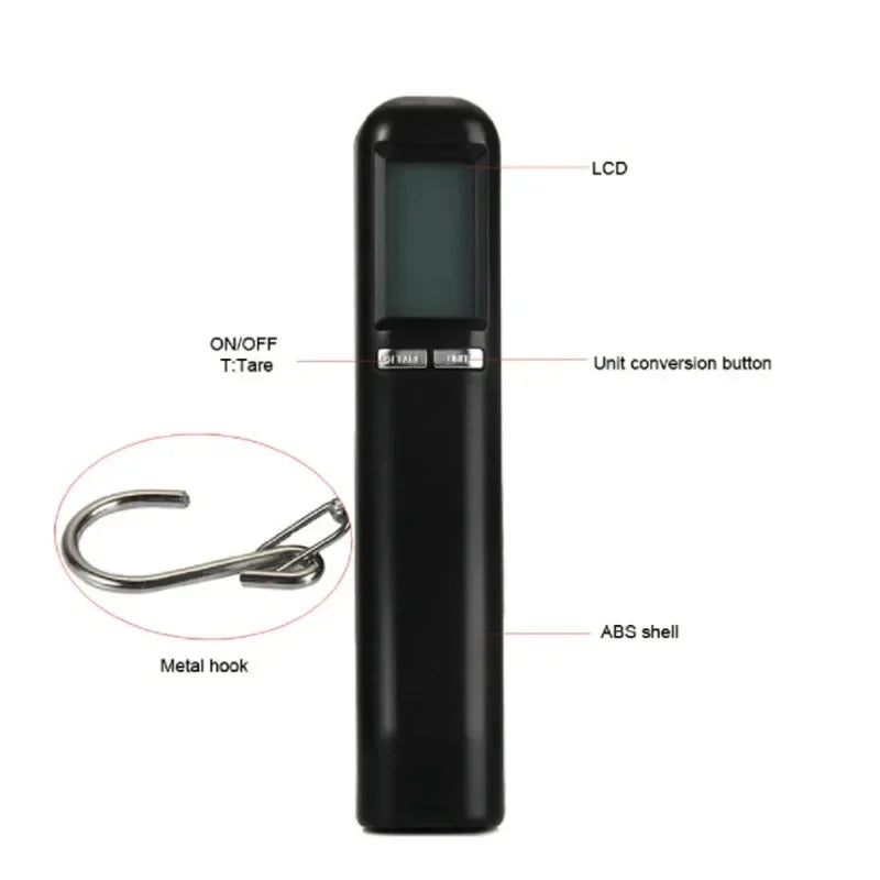 Digital Luggage Hanging Scale — Portable Travel Weight Checker with LCD Display