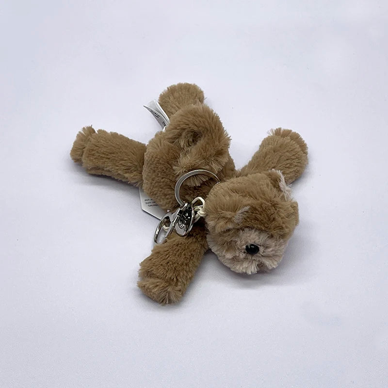 WANGYIXIN Plush Keychain Charm — Cute Marshmallow & Animal Backpack Accessory
