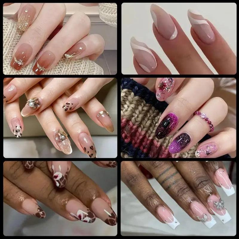 100PCS Clear False Nail Tips — Full Cover Press-On Extensions