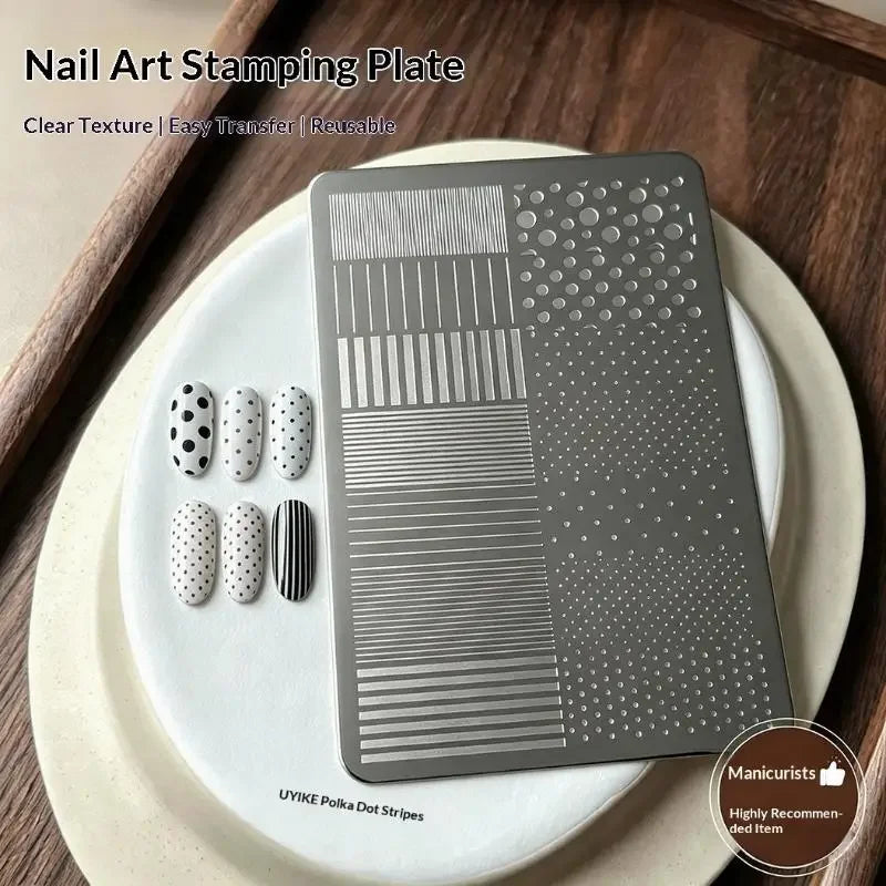 Stainless Steel Nail Stamping Plates — Precision Pattern Transfer Tool