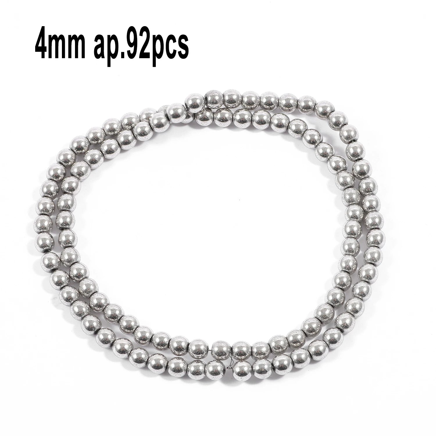 Rhodium Plated Hematite Beads — Geometric Jewelry Making Charms