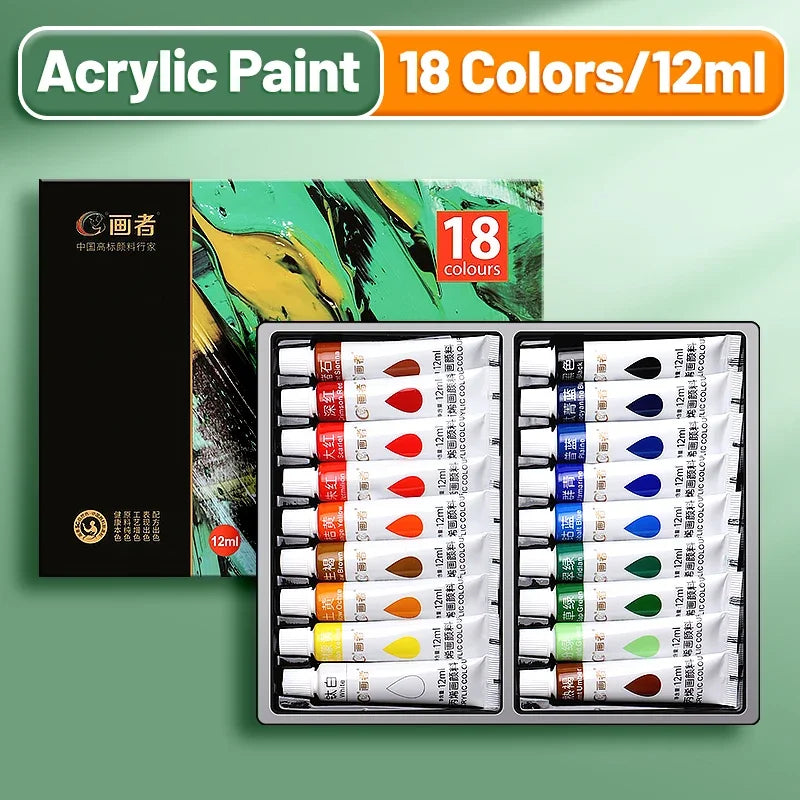 Vibrant Acrylic Paint Set — Multi-Surface DIY Art Kit for Canvas and Wood