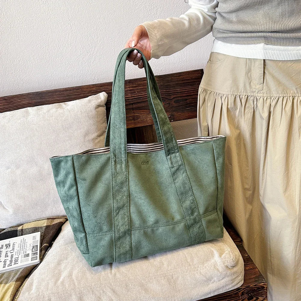 HuoHuo Women's Vintage Tote Bag — Large Capacity Shoulder Handbag