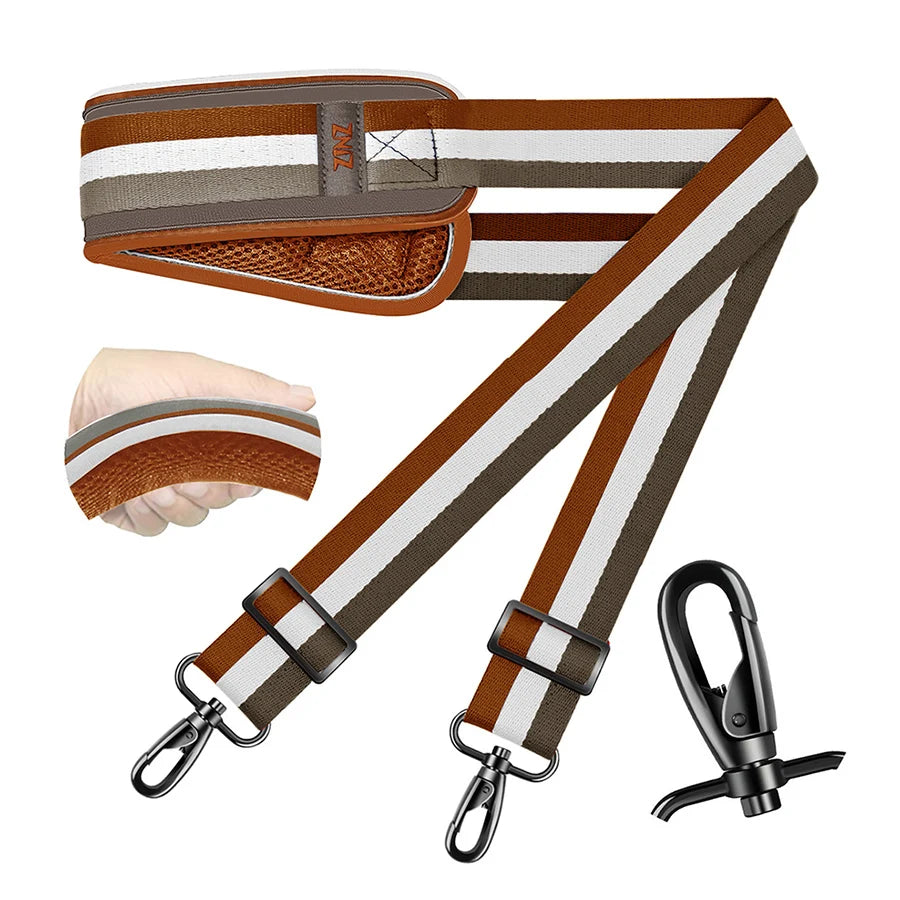 Universal Adjustable Shoulder Strap — Padded Crossbody Replacement Strap