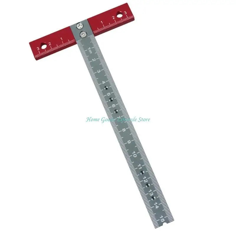 Aluminum Alloy Drafting T Square Ruler — Precise Measuring Tool for Woodworking