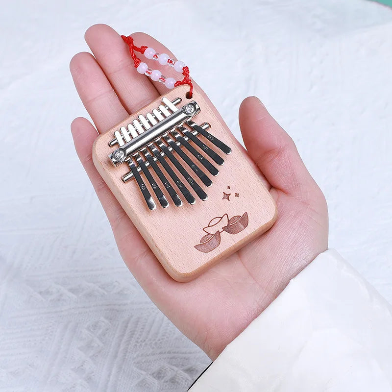 9 Key Wooden Thumb Piano — Portable Mini Finger Instrument for Beginners