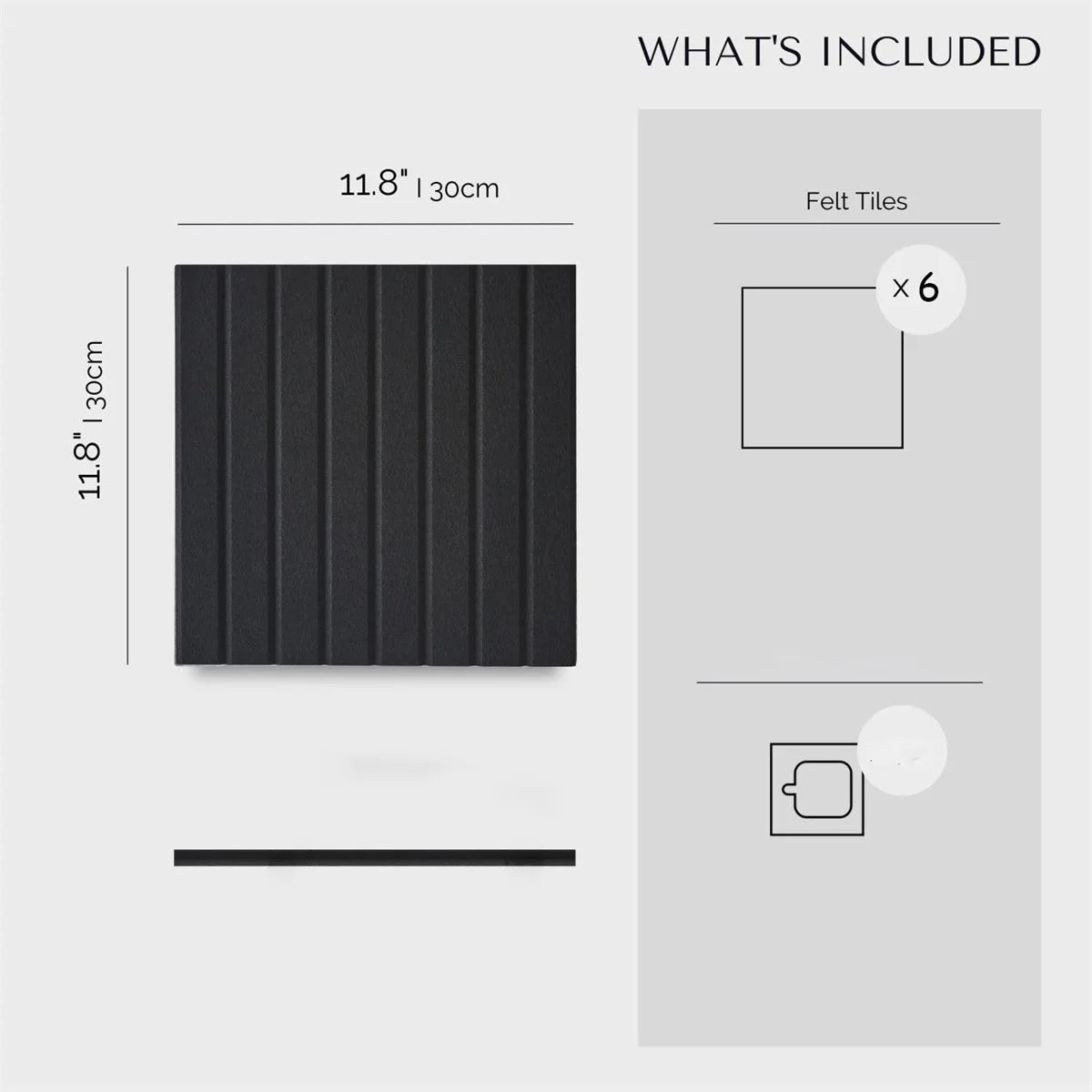 Black Cork Bulletin Board Tiles — Modular Wall Paneling for Office Organization