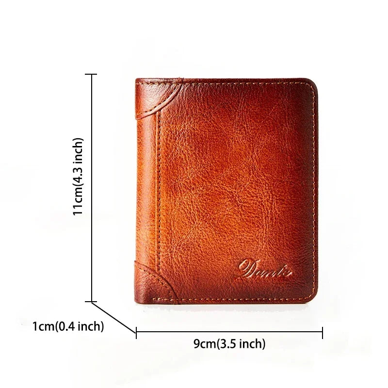 CANSIVIYA Genuine Leather Men's Wallet — Slim Bifold Card Holder