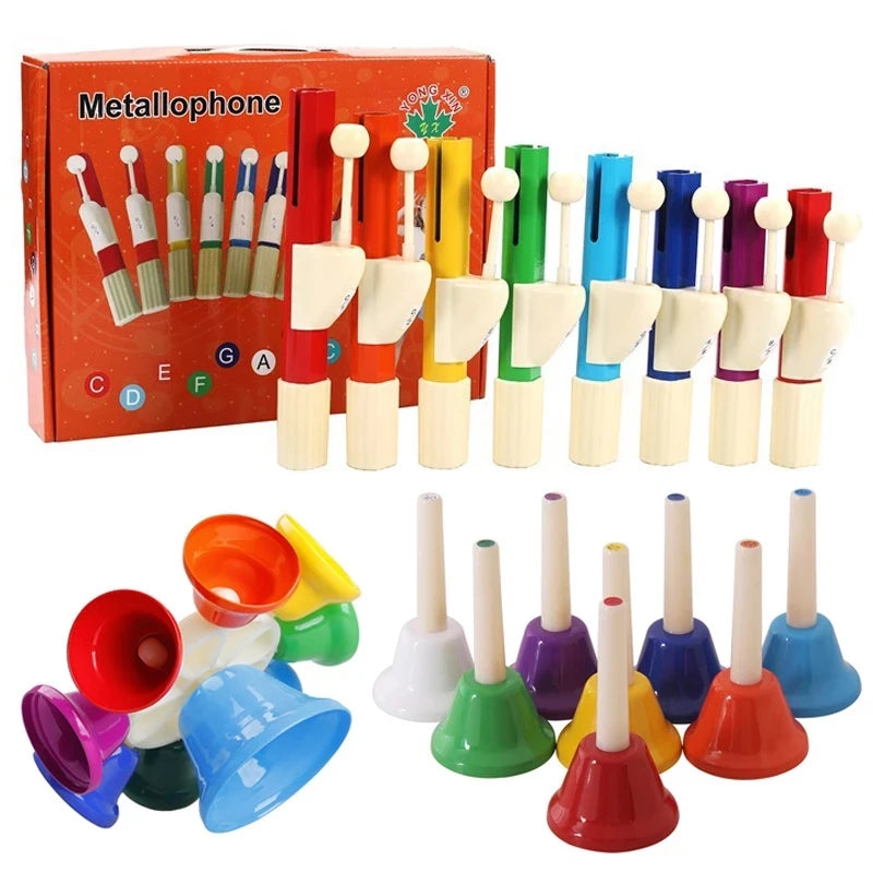 AtushiBalang 8-Note Metal Xylophone — Educational Percussion Musical Instrument