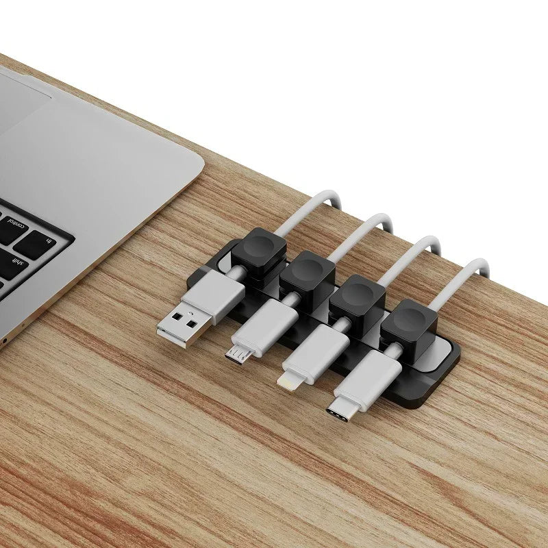 Magnetic Cable Organizer — Adjustable Cord Holder for Desk Management