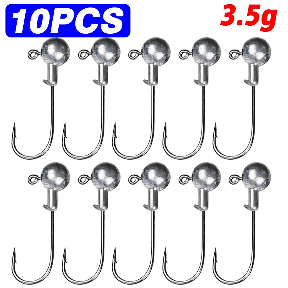 LAKBAT Jig Head Fishing Hooks — High Carbon Steel Lures for Bass and Pike