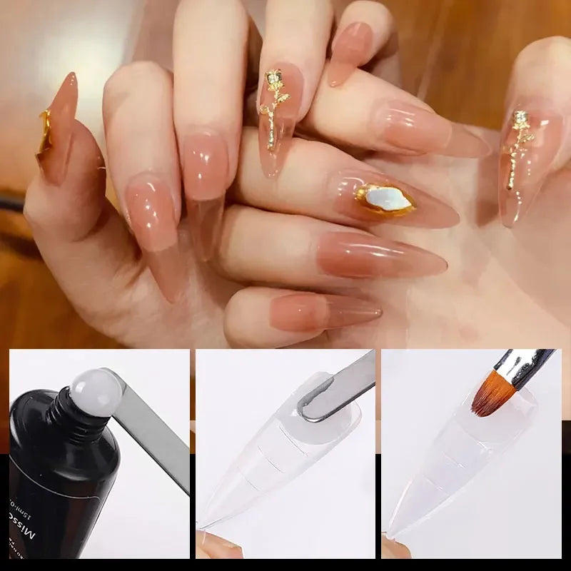 Art lalic Clear Nail Extension Forms — Quick Building Dual Molds, 100 Pieces